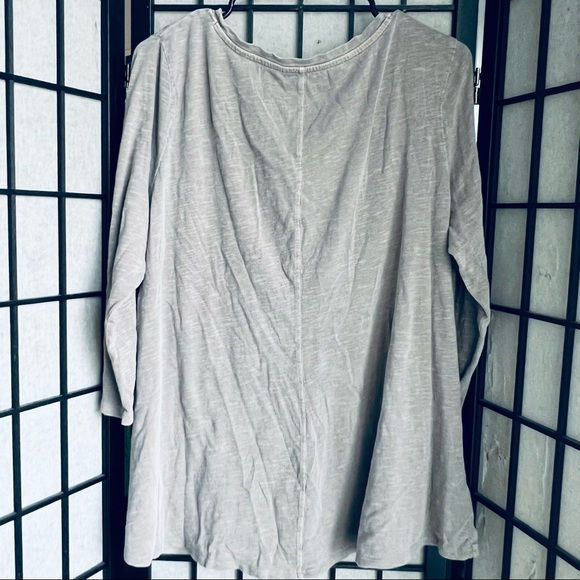 Sonoma cream 3/4 sleeve embroidered top sz XL - Picture 6 of 6